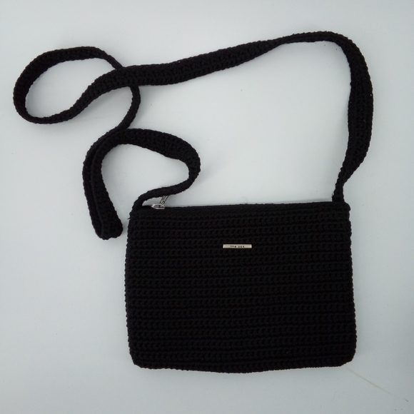 The SAK Black Knit Leather Trio Bundle Small Medium Shoulder Bags Bag Casual - Picture 10 of 16